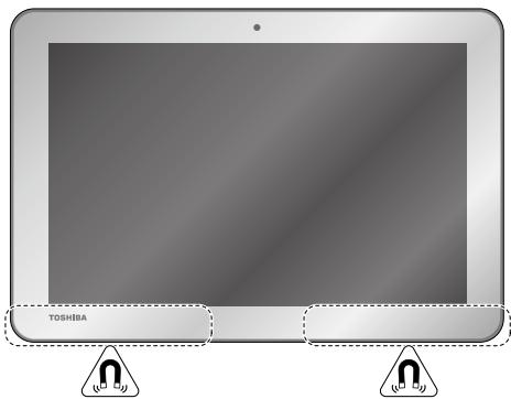 TOSHIBA ENCORE 2 WT10-A-102 (PDW0BE-006029FR),  ENCORE 2 WT10-A-102 (PDW0BE-00Q029FR) - Emplacement des aimants - 1
