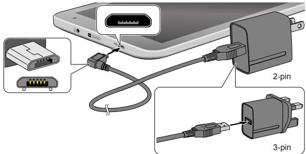 TOSHIBA ENCORE 2 WT10-A-102 (PDW0BE-006029FR),  ENCORE 2 WT10-A-102 (PDW0BE-00Q029FR) - Connexion de l'adaptateur secteur - 5