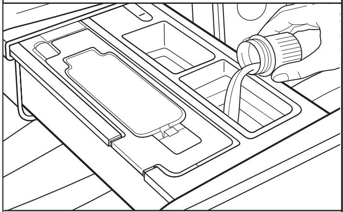 WHIRLPOOL WFW92HEFW - USE & CARE GUIDE - Verser de l'assouplissant pour tissu dans le distributeur (si désiré) - 1