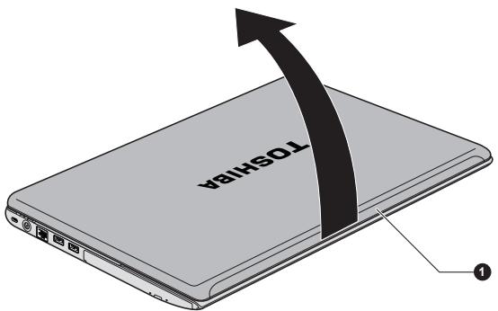 TOSHIBA P850-33M - Ouverture de l'écran - 1