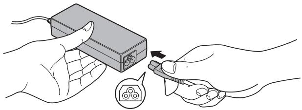 TOSHIBA P850-33M - Connexion de l'adaptateur secteur - 3