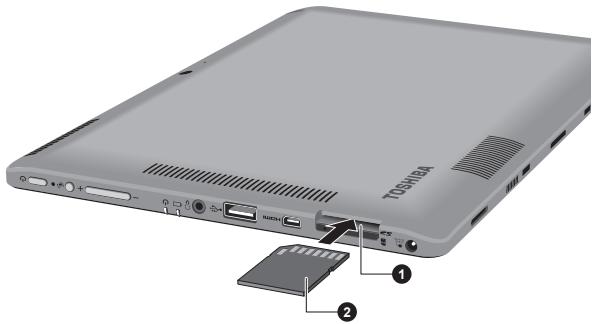 TOSHIBA PORTEGE Z10T-A-103 - Insertion d'une carte mémoire - 2