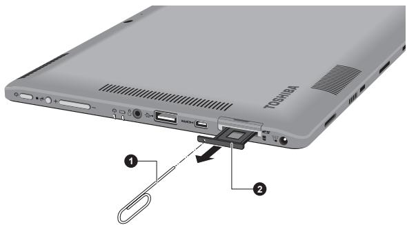 TOSHIBA PORTEGE Z10T-A-103 - Installation d'une carte SIM - 2
