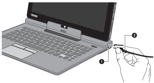TOSHIBA PORTEGE Z10T-A-103 - Connexion de l'adaptateur secteur - 5