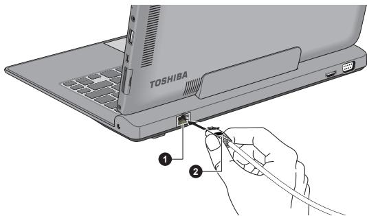 TOSHIBA PORTEGE Z10T-A-103 - Branchement du cable reseau - 2