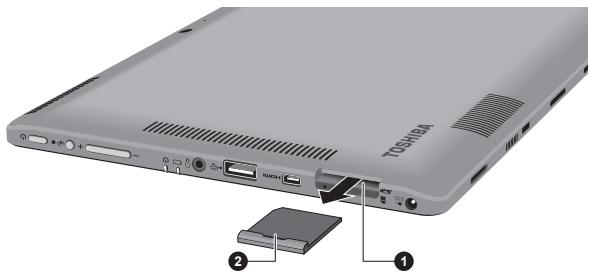 TOSHIBA PORTEGE Z10T-A-119 - Insertion d'une carte mémoire - 1