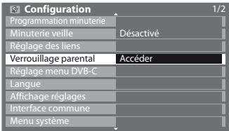 PANASONIC TX-L24C3E - Sélectionnez [verrouillage parental] - 1