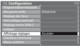 PANASONIC TX-L24C3E - Sélectionnez [affichage réglages] - 1