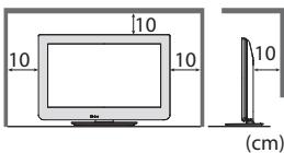 PANASONIC TX-L24E3E - Ne bloquez pas les trou s d'aration arrire - 1