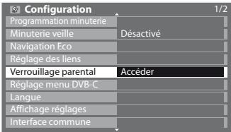 PANASONIC TX-L24E3E - Sélectionnez [Verrouillage parental] - 1