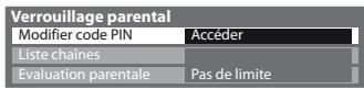 PANASONIC TX-L24E3E - Sélectionnez [Modifier code PIN] - 1