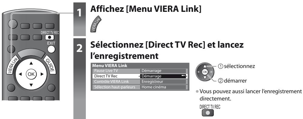 PANASONIC TX-L24E3E - Enregistrement Direct TV - Pour enregistrer telquel ce que vous voyagez à l'écran [Direct TV Rec] - 1