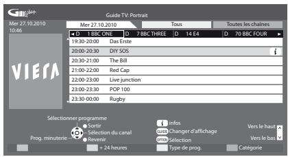 PANASONIC TX-L24E3E - Affichez le guide des programmes - 3