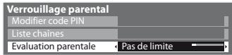 PANASONIC TX-L24E3E - Pour régler l'évaluation parentale - 1