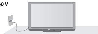 PANASONIC TX-L32C3E - Manipulation de la fiche et du cordon d'alimentation - 2