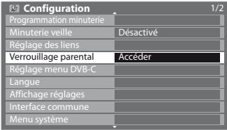 PANASONIC TX-L32C3E - Sélectionnez [Verrouillage parental] - 1