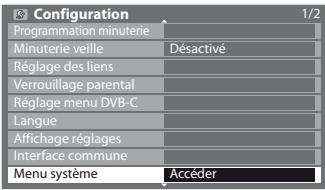 PANASONIC TX-L32C3E - Sélectionnez [Menu système] - 1