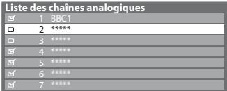 PANASONIC TX-L32C3E - Sélectionnez une chaîne pour l'affichez ou la cachez - 1