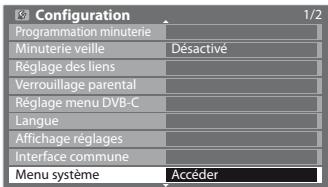 PANASONIC TX-L32C3E - Selectionnez [Menu système] - 1