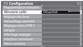 PANASONIC TX-L32C3E - Sélectionnez [Minuterie veille] et réglez l'heure - 1