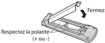 PANASONIC TX-L32C3E - Mise en place et retrait des piles de la télécommande - 2