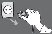 PANASONIC TX-L32C3E - Manipulation de la fiche et du cordon d'alimentation - 1