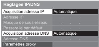 PANASONIC TX-L32E5E - Sélectionnez [réglages ip/dns] et validez les options - 3