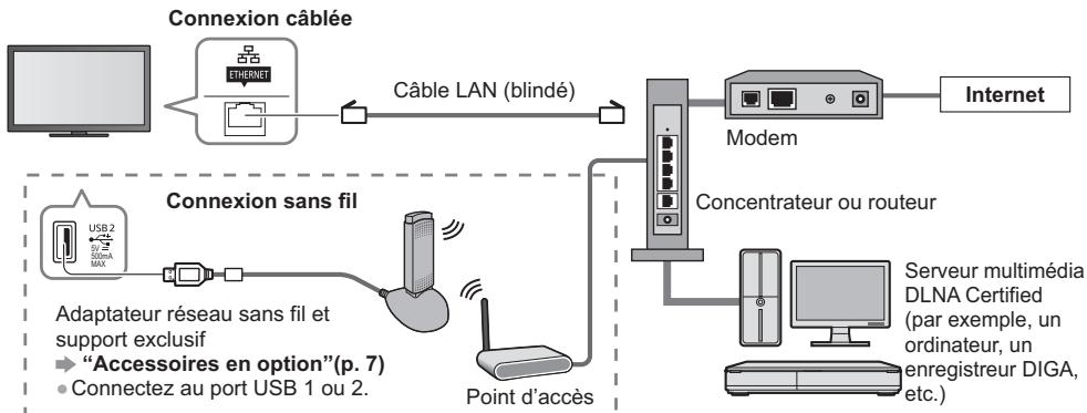 PANASONIC TX-L32E5E - Connexions réseau - 1