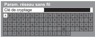 PANASONIC TX-L32E5E - Saisissez la clé de chiffrement du point d'accès - 1