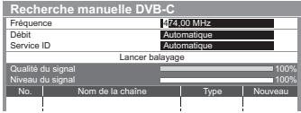 PANASONIC TX-L32E5E - Régler la chaîne DVB manuellement [réglage manuel] - 1