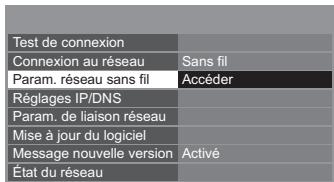 PANASONIC TX-L32E5E - Sélectionnez [param. réseau sans fil] - 1