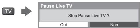 PANASONIC TX-L32E5E - Pour retourner au programme en cours (arrête la lecture de [pause live TV] / annule la pause) - 1