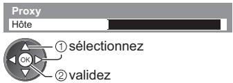 PANASONIC TX-L32E5E - Sélectionnez [paramètres proxy] et validez les options - 5