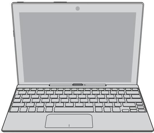 TOSHIBA SATELLITE CLICK 10 LX5WC- 10C - Vue avant (écran ouvert) - 1
