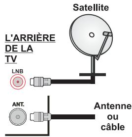 PANASONIC TX-39AW304 - Branchement de l'antenne/câble/satellite - 1