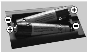 PANASONIC TX-39AW304 - Installazione delle batterie nel telecomando - 1