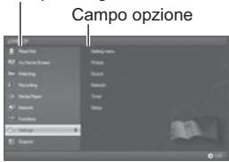 PANASONIC TX-48AS640E - Selezionare la categoria e l'opzione - 1
