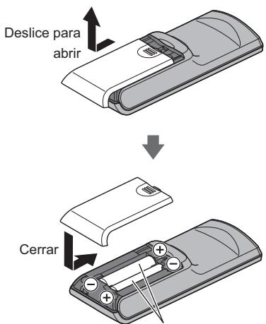 PANASONIC TX-48AS640E - Instalación / extracción de las pilas - 1