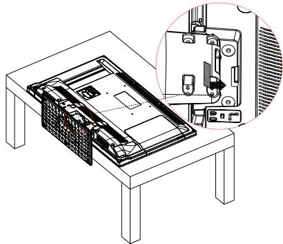 PANASONIC TX-32D300E - Montaje del pedestal - 1