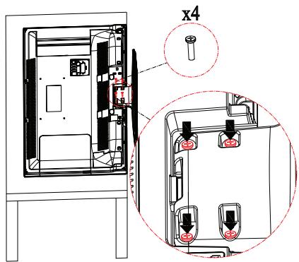 PANASONIC TX-32D300E - Fixation du piedestal - 2