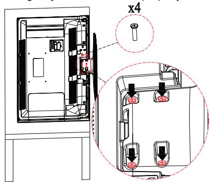 PANASONIC TX-32D300E - Assembling the pedestal - 2