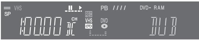 PANASONIC DMR-E75V - Alors que DVD/VHS sont en mode arrêt, Maintenir la touche [VHS ♦, DUBBING] enfoncée durant 3 secondes ou plus. - 1