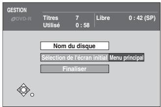 PANASONIC DMR-E75V - Choisir “GESTION DISQUE” à l’aide de [▲, ▼, ◀, ▶] puis appuyer sur [ENTER]. - 2