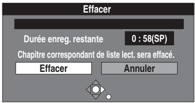 PANASONIC DMR-E75V - Choisir "Effacer" à l'aide de [◀] puis appuyer sur [ENTER]. - 1