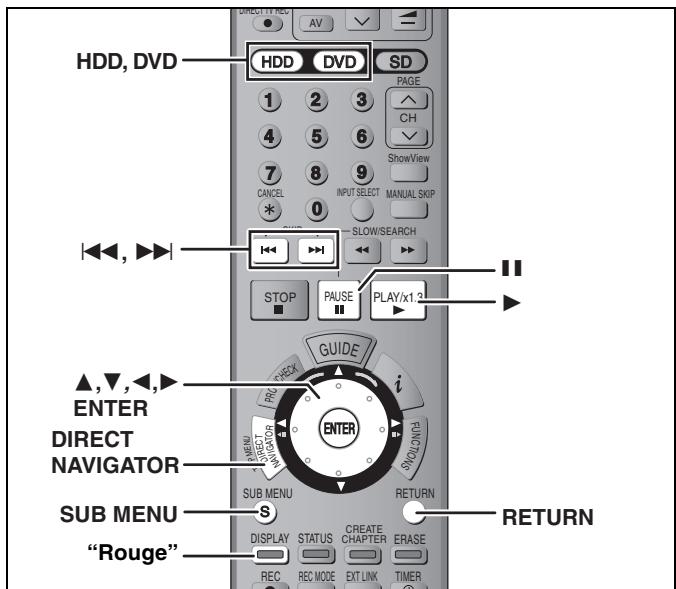 HDD, DVD HDD DVD SD PAGE CH ShowView CANCEL INPUT SELECT MANUAL SKIP 0 SLOW/SEARCH STOP PAUSE PLAY/x1 2 GUIDE i ▲,▼,▲,Enter DIRECT NAVIGATOR ENTER SUB MENU S RETURN DISPLAY STATUS CREATE CHAPTER ERASE REC REC MODE EXT LINK TIMER "Rouge"