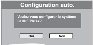 Configuration auto. Voulez-vous configurer le système GUIDE Plus+? Oui Non