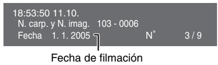 18:53:50 11.10. N. carp. y N. imag. 103 - 0006 Fecha 1. 1. 2005 N° 3 / 9 Fecha de filmación