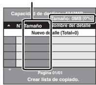 PANASONIC DMR-EH50EG - Iconos y funciones de listas de copias - 5