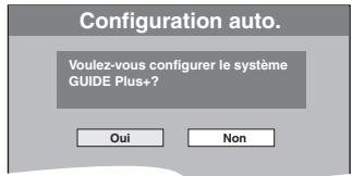 Configuration auto. Voulez-vous configurer le système GUIDE Plus+? Oui Non