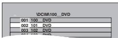 PANASONIC DMR-EH50EG - Pour sélectionner un autre dossier de plus haut niveau - 1